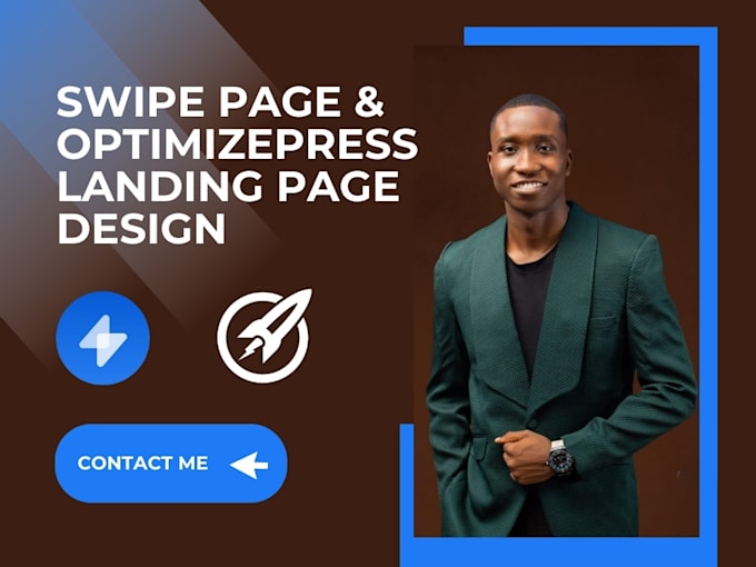 Gig Preview - Do swipe page landing page, optimizepress landing page, swipe page opt in page