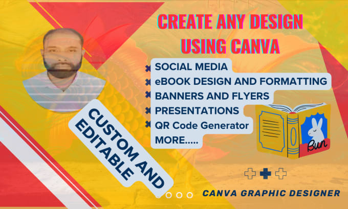 Gig Preview - Create any design and ebook formatting using canva