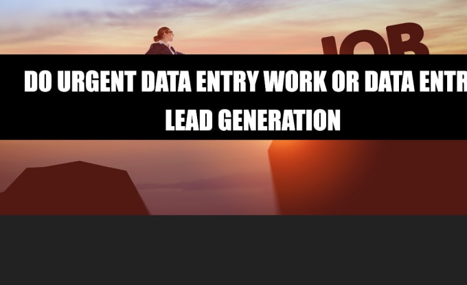 Gig Preview - Do urgent data entry work or data entry lead generation