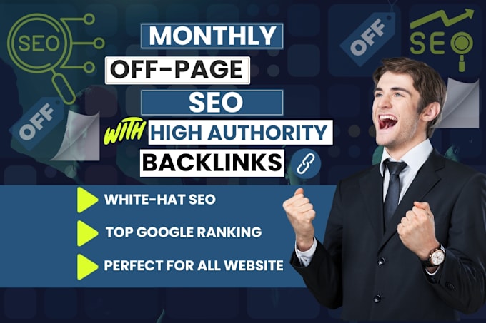 Gig Preview - Do monthly off page SEO service using high authority white hat dofollow backlink