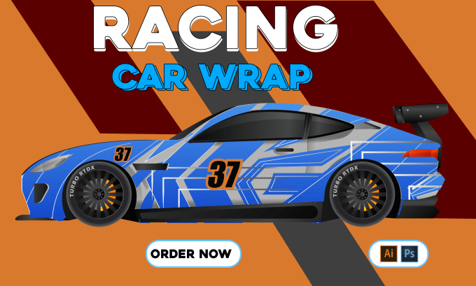 Gig Preview - Design racing car wrap, car wrap, race car wrap, itasha wrap