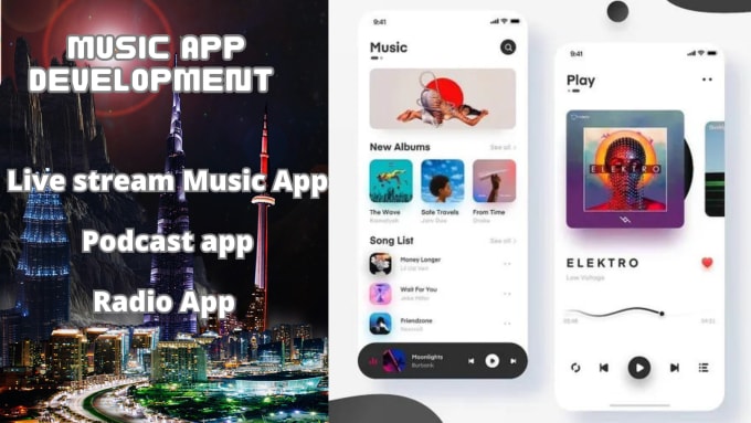 Gig Preview - Develop custom music app, online radio app, live streaming music and podcast app