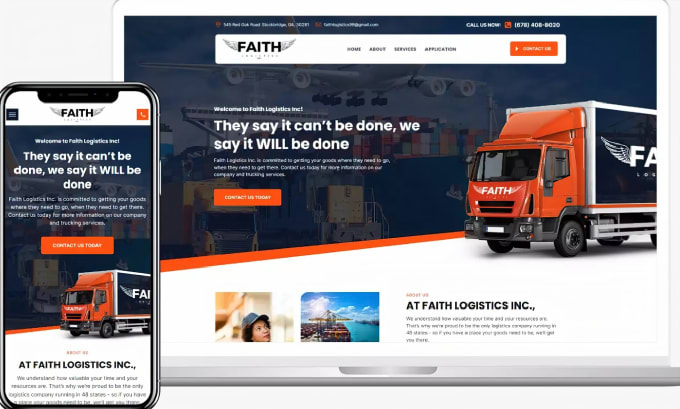 Gig Preview - Design modern logistic and trucking website with real time cost calculator