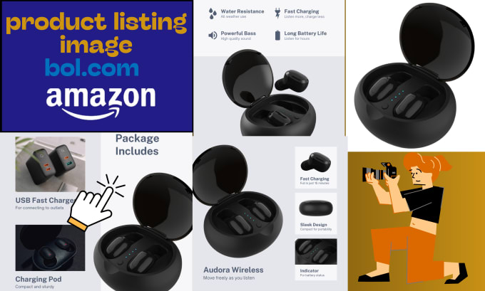 Gig Preview - Make product images for amazon, bol product, with  infographics lifestyle