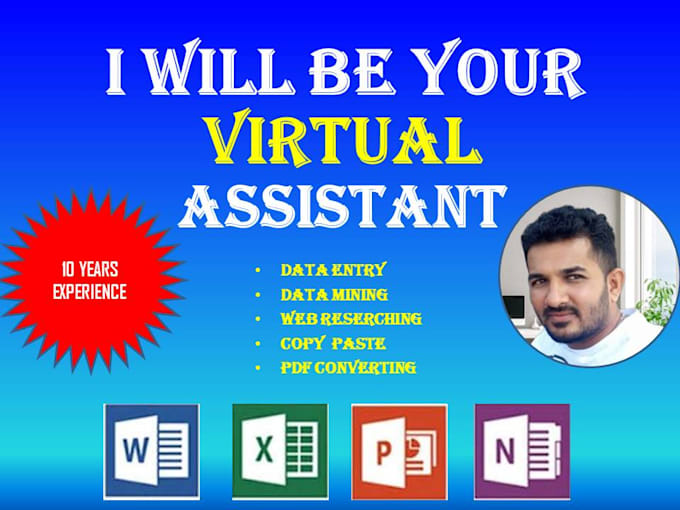 Gig Preview - Be your virtual assistant for data entry, web research, copy paste