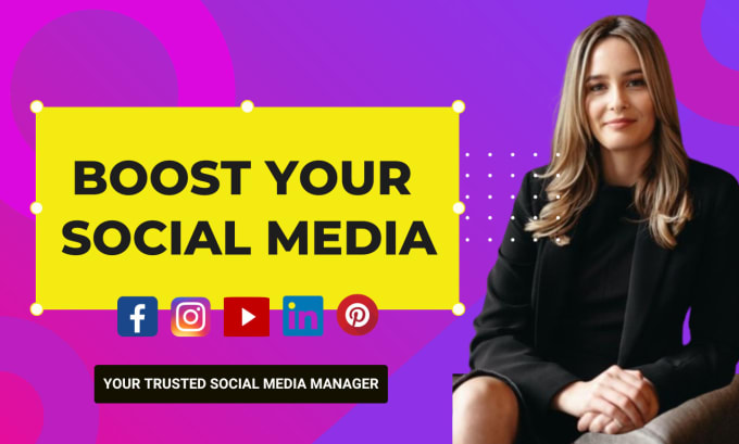 Gig Preview - Be your professional social media marketing manager