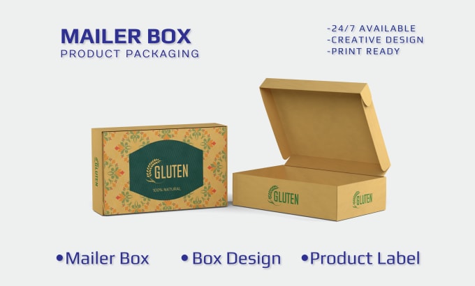 Gig Preview - Do premium mailer box packaging, label design and product packaging