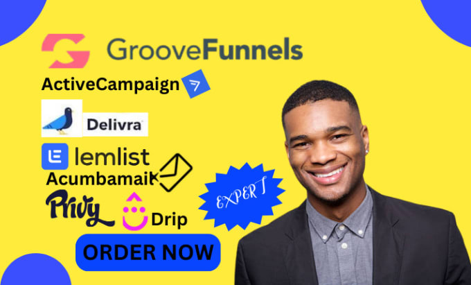 Gig Preview - Set up drip privy lemlist acumbamail groove funnel active campaign delivra emai