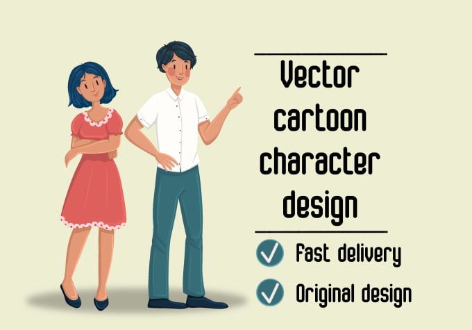 Gig Preview - Draw vector character illustration in flat design