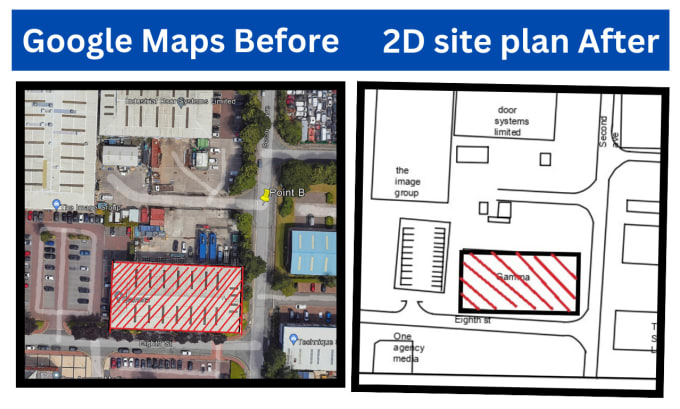 Gig Preview - Draw your site plan, location plan using google maps in autocad