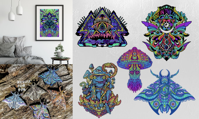 Gig Preview - Create psychedelic illustrations, with unique style