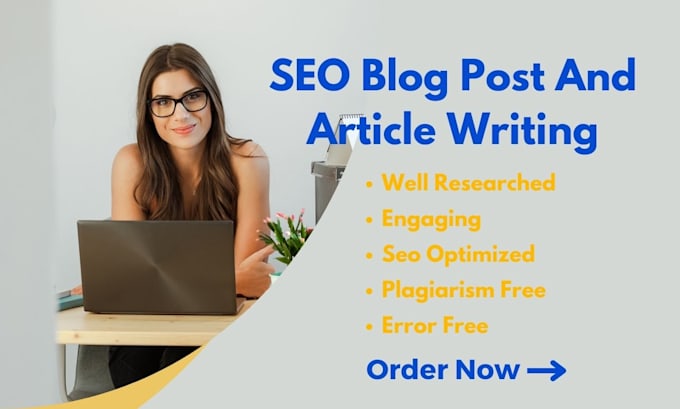 Gig Preview - Do SEO article writing or blog post writing