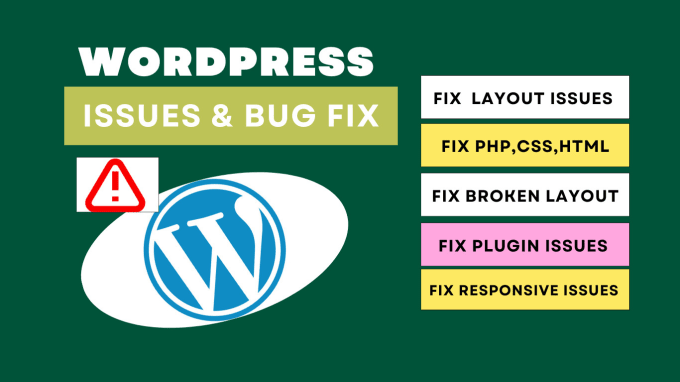 Gig Preview - Fix all wordpress issues and bugs quickly