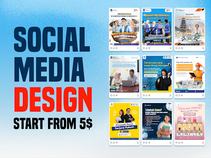 Gig Preview - Design professional social media posts for your brand or business