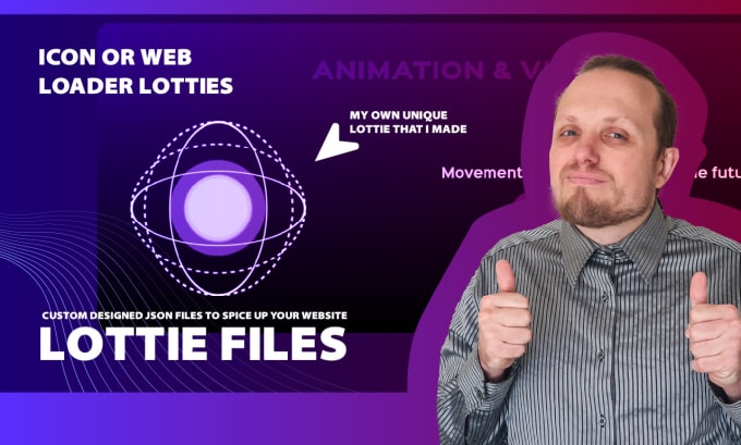 Gig Preview - Make an animated lottie json for web or app from vector