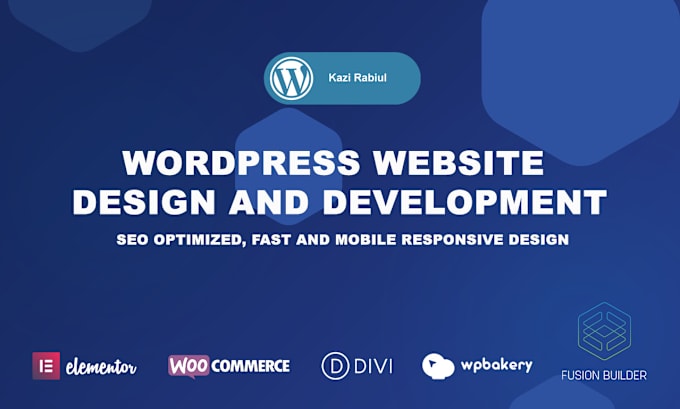 Gig Preview - Create professional wordpress website design and development