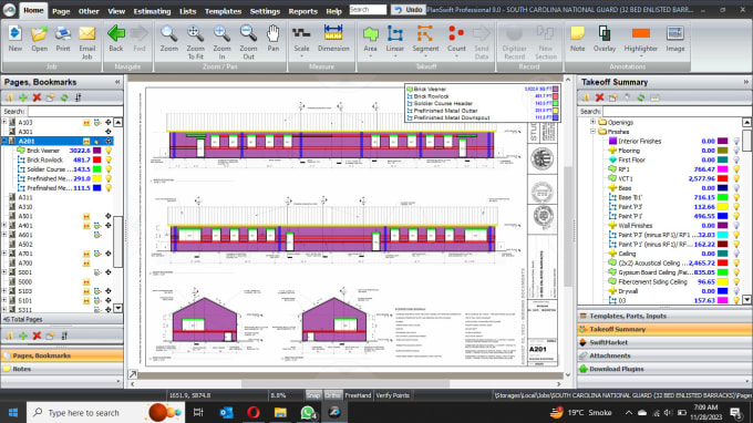 Gig Preview - Do quantity and cost estimation using planswift