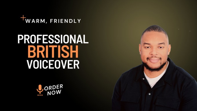 Gig Preview - Record a black british male commercial voice over