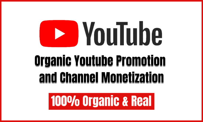 Gig Preview - Do organic youtube promotion and channel monetization