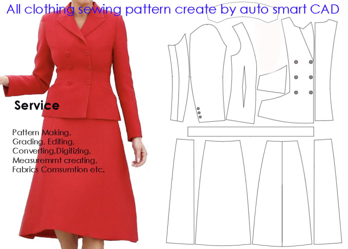 Gig Preview - Do clothing sewing pattern maker and grader