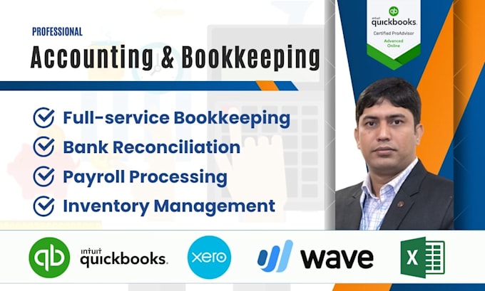 Gig Preview - Do bookkeeping and bank reconciliation in quickbooks online, xero, and wave