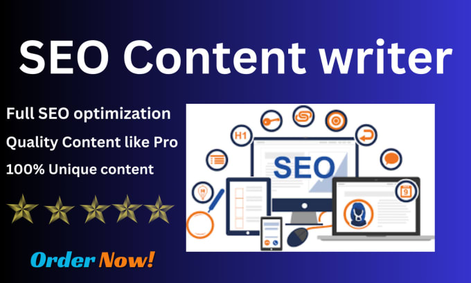 Gig Preview - Do SEO content writing blog posts and article writing