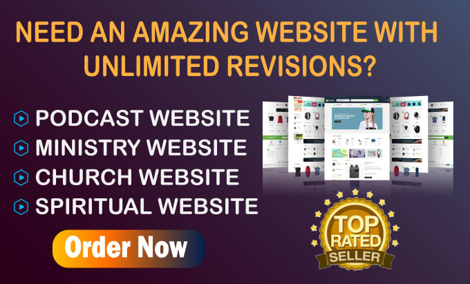 Gig Preview - Design or redesign your podcast,  ministry, church, spiritual messages website