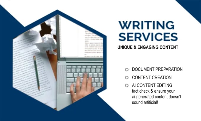 Gig Preview - Attend to all your writing services, document preparation