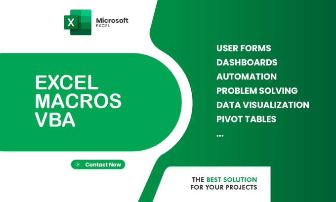 Gig Preview - Create custom excel sheets and macro vba solutions