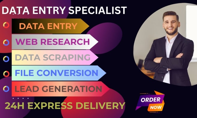 Gig Preview - Do perfect data entry web research data collection and copy paste specialist