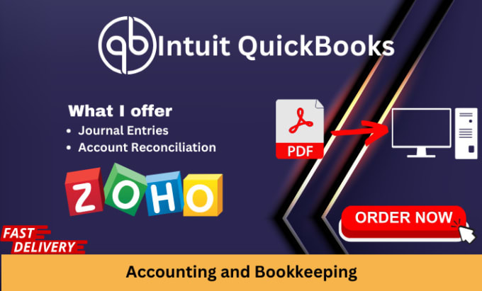 Gig Preview - Do bookkeeping and data entry to quickbooks online qbo