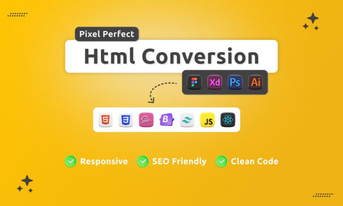 Gig Preview - Convert PSD to html figma to html xd to html css responsive bootstrap 5 website