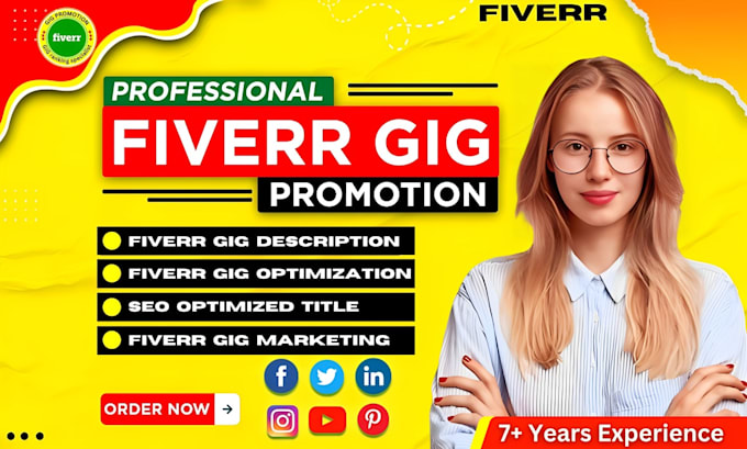 Gig Preview - Write SEO optimized fiverr gig description, fiverr gig, profile, and promotion