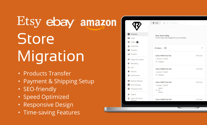 Gig Preview - Migrate your product catalog from etsy, ebay, amazon to woocommerce online store