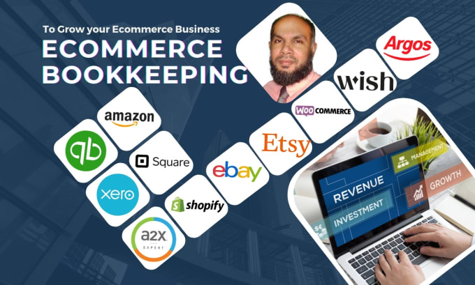 Gig Preview - Do ecommerce bookkeeping for amazon, square, shopify, ebay in quickbooks, xero