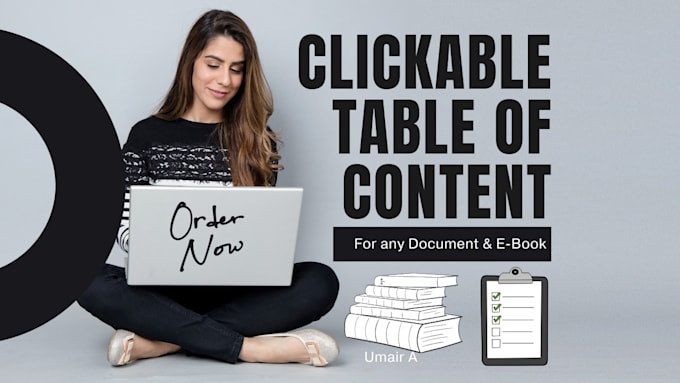 Gig Preview - Create clickable table of contents for your ebook on ms word or PDF