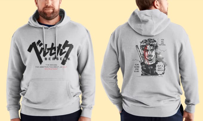 Gig Preview - Make you a customised anime hoodie of your choice