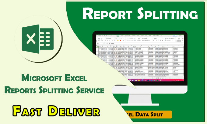 Gig Preview - Split excel reports fast and quickly