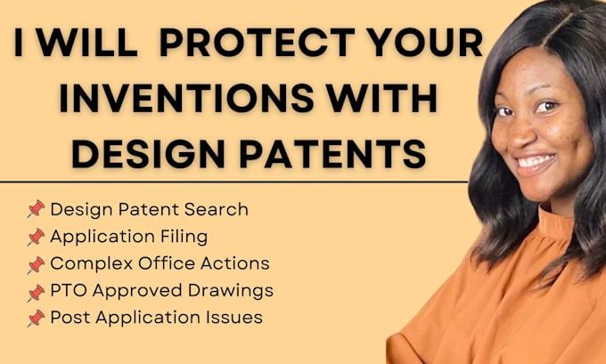 Gig Preview - Protect your product look with design patents