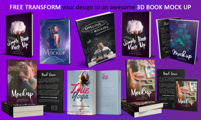 Gig Preview - Transform your design to an awesome 3d book mock up