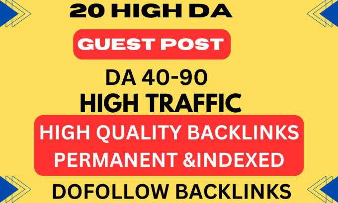 Gig Preview - Publish high authority SEO dofollow backlinks and high da guest post