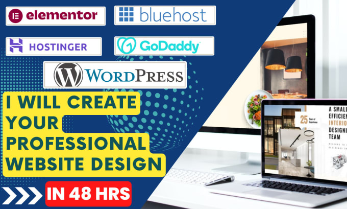 Gig Preview - Build hostinger wordpress website godaddy bluehost siteground with elementor