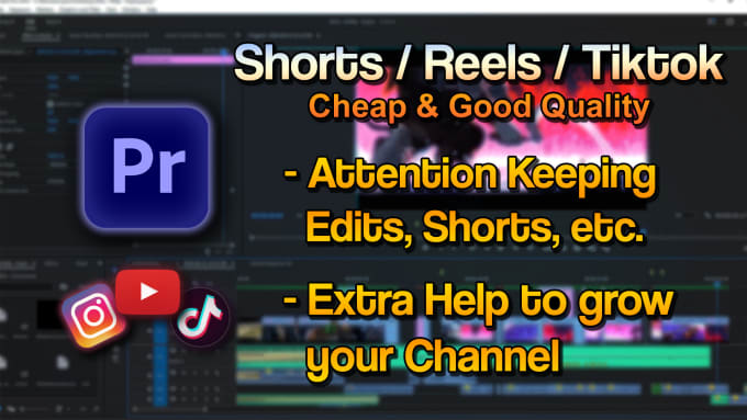 Bestseller - edit your shorts, reels, tiktoks and help you grow your social media