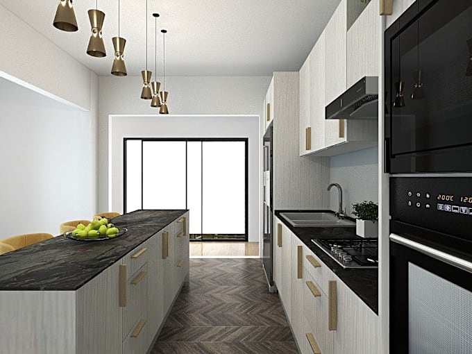 Gig Preview - Do all interior rendering, kitchen, wardrobe, cabinet design