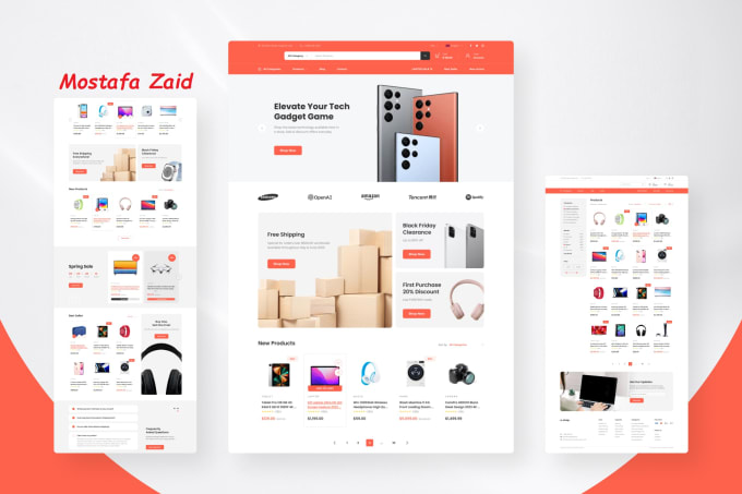 Gig Preview - Design ecommerce website online store with wordpress woocommerce