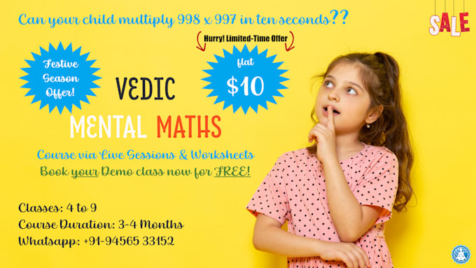 Gig Preview - Teach you vedic maths, speed calculations and mental math tricks