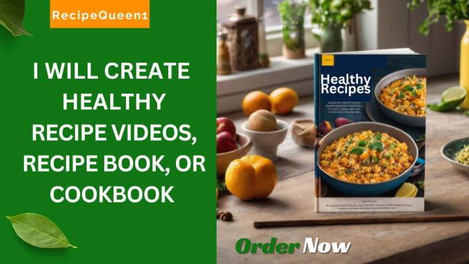 Gig Preview - Create healthy recipe videos, recipe book, or cookbook