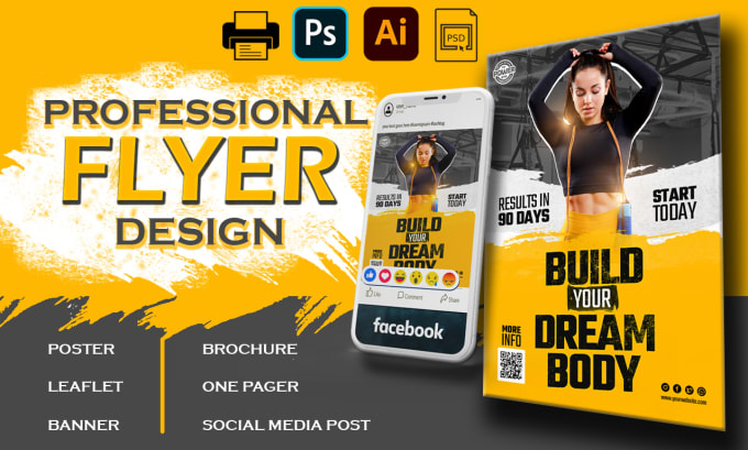 Gig Preview - Do professional  one pager flyer and social media marketing