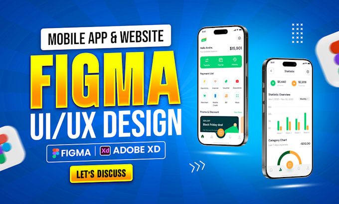 Bestseller - do UI UX design, mobile app ui ux design, website figma UI UX design