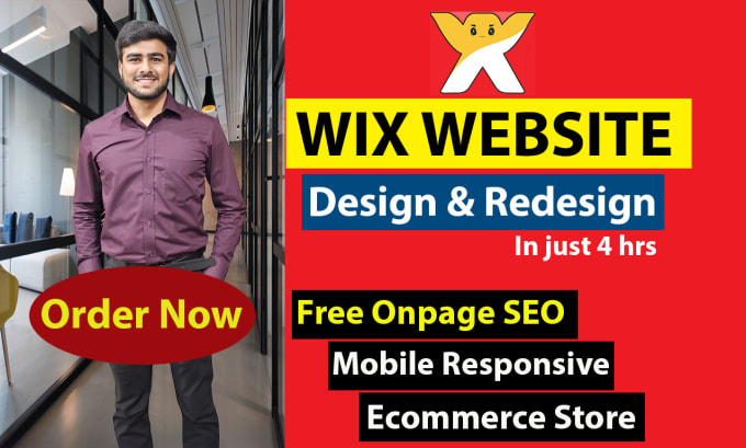 Gig Preview - Build wix website design create wix redesign wix website development wix studio